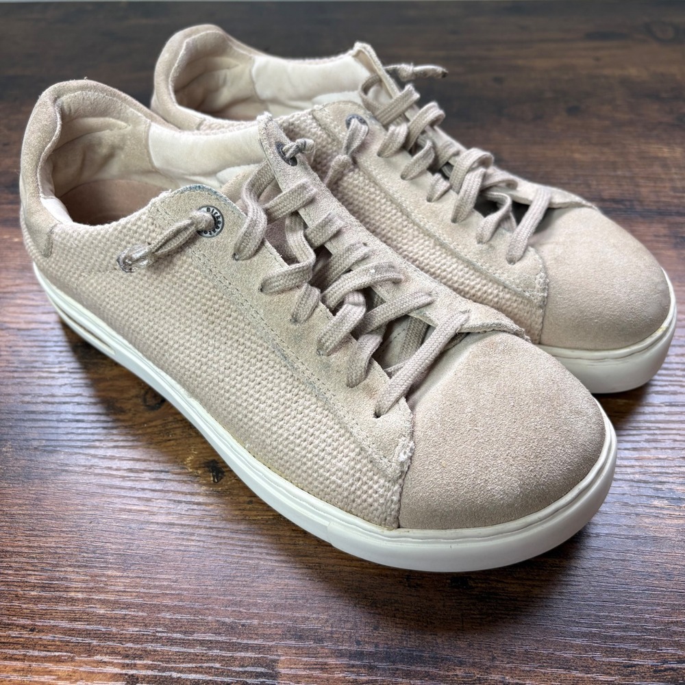 Birkenstock Bend Low Sneakers Sand Beige Textile Suede Women 38 E 1017721